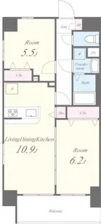 ライツ福助【6階】の間取り