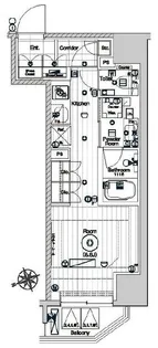 メイクスデザイン芝公園【9階】の間取り