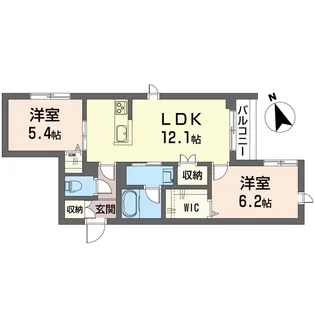 シャンテユーI【2階】の間取り