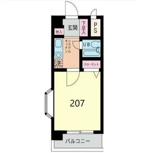 フジビューハイツ山下【2階】の間取り