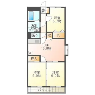 グランドハイツ【2階】の間取り