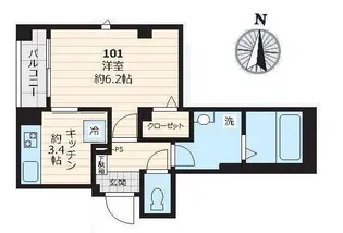 東京都大田区千鳥2【マンション】の間取り