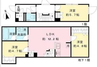 東京都世田谷区上北沢5【マンション】の間取り