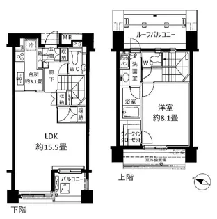 パークノヴァ乃木坂の間取り
