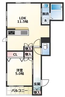 アドバンスライフ府中【1階】の間取り