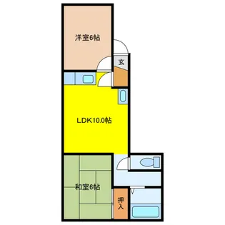 コーポプライム【1階】の間取り