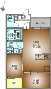 REGALEST道徳【1階】の間取り