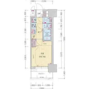プレサンス太閤通駅前デュプル【4階】の間取り