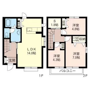 埼玉県さいたま市中央区桜丘2【一戸建】の間取り