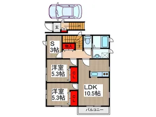 BLUE MOON【2階】の間取り