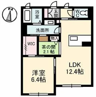 ファンコート東青崎【1階】の間取り