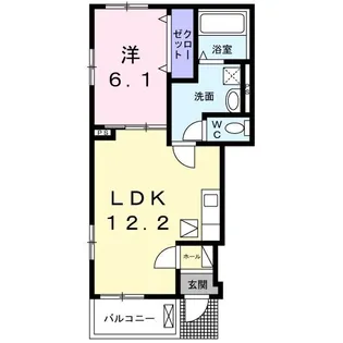 シュタットハイム 堅田【1階】の間取り