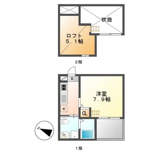 ローズピーク【1階】の間取り