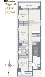 スプランディッド品川DUE【7階】の間取り