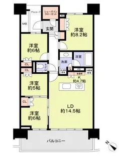 HARUMI FLAG VILLAGE【9階】の間取り