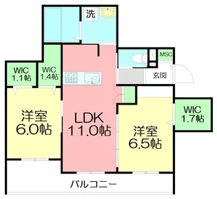 Villa LuciolaII【2階】の間取り