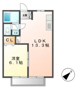 メゾンエスポワール【1階】の間取り
