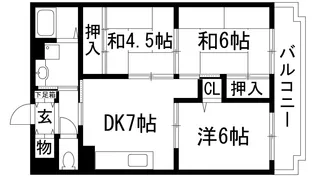 ウィステリア安倉【2階】の間取り