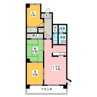 シャトレ御棚【3階】の間取り