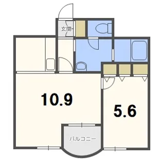 ロイヤルコート33【2階】の間取り