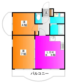 ジェイ・ジル-B【3階】の間取り