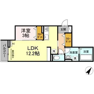 シャイン本町【3階】の間取り