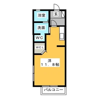 エクシール竪堀B【2階】の間取り