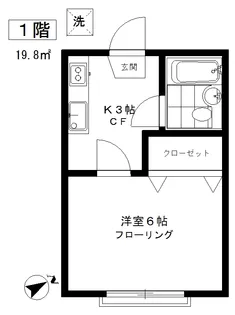 村岡荘【1階】の間取り