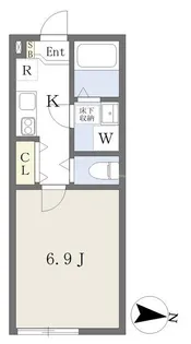 アフェット道場南2【1階】の間取り