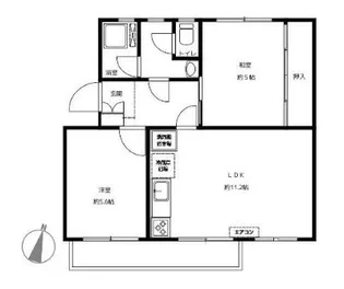 柏町団地5号棟【5階】の間取り