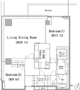 二番町パークフォレスト【12階】の間取り