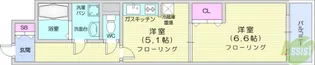 HF仙台五橋レジデンス【6階】の間取り