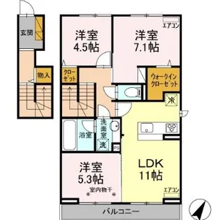 ラシーヌBの間取り