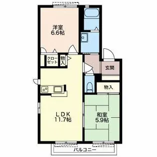 ディアス下土狩 A【1階】の間取り