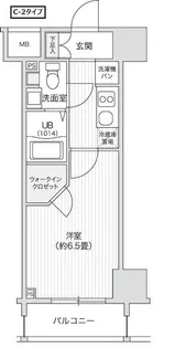 レジディア笹塚II【10階】の間取り