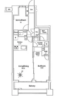 バースシティ横浜大通り公園【8階】の間取り