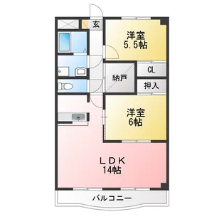 ガーデンシティ三河安城【6階】の間取り