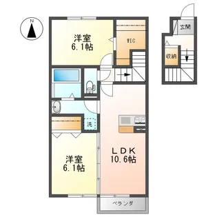 アクシィヴIV【2階】の間取り