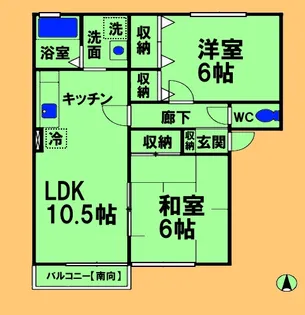 フローラK【2階】の間取り
