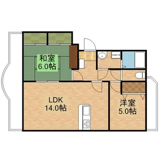 イーストコート尾上【2階】の間取り
