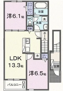 グラン・グラースII【2階】の間取り