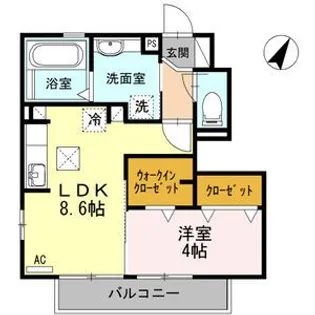 マロンパーク【1階】の間取り