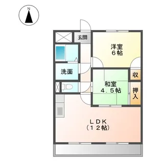 ファミール八代【3階】の間取り