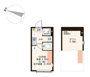 ハーモニー東十条テラス【1階】の間取り