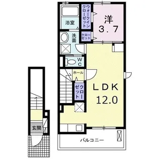 ブルジョン【2階】の間取り