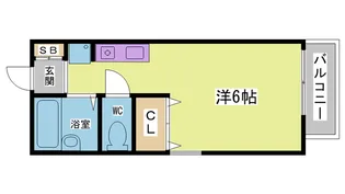 セジュール鈴蘭台【2階】の間取り