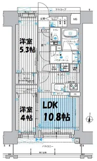 プレサンスロジェ栄三丁目【9階】の間取り