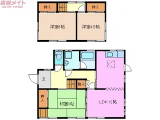 メゾンくわな M13【2階】の間取り
