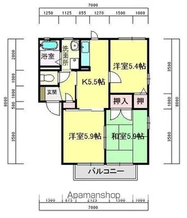 フレグランス吉村【1階】の間取り