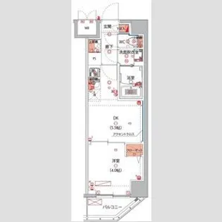 ハーモニーレジデンス東京大島ザ・ガーデン【8階】の間取り